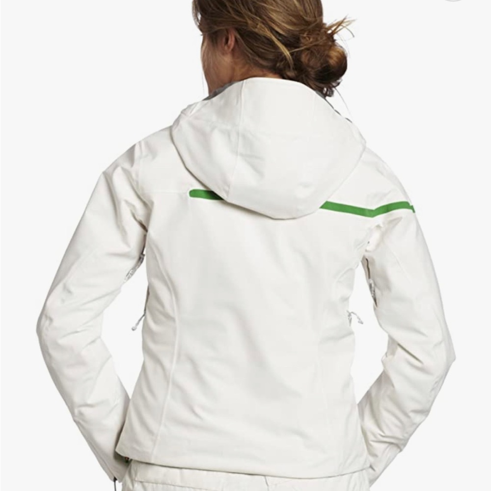 Columbia Women's Roffe White Green Silver Orange Ski Jackets Coat - Picture 2 of 9